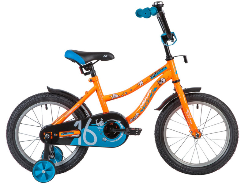 Фото Велосипед детский для мальчиков и девочек от 3 до 5 лет Novatrack Neptune 16 2022