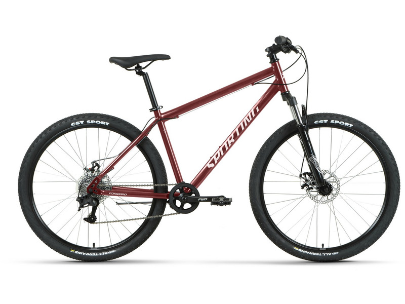 Горный велосипед Forward Sporting 27.5 2.3 D, год 2022, цвет Красный-Серебристый, ростовка 19