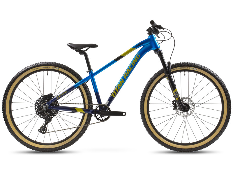 Подростковый велосипед Titan Racing Hades 27.5 Pro, год 2023, цвет Синий-Желтый