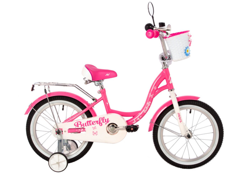 Фото Велосипед детский для девочек от 3 до 5 лет Novatrack Butterfly 16 2023