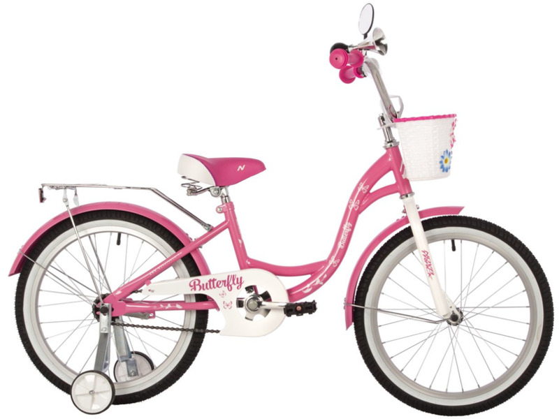 Фото Велосипед детский для девочек от 5 до 9 лет Novatrack Butterfly 20 2023