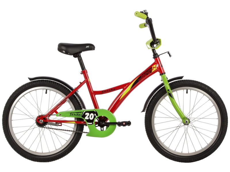 Фото Велосипед детский для мальчиков и девочек от 5 до 9 лет Novatrack Strike 20 без доп.колес 2022
