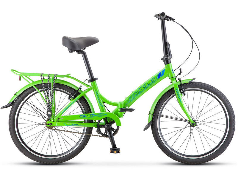 Складной велосипед Stels Pilot 760 24 V020, год 2023, цвет Зеленый, ростовка 14