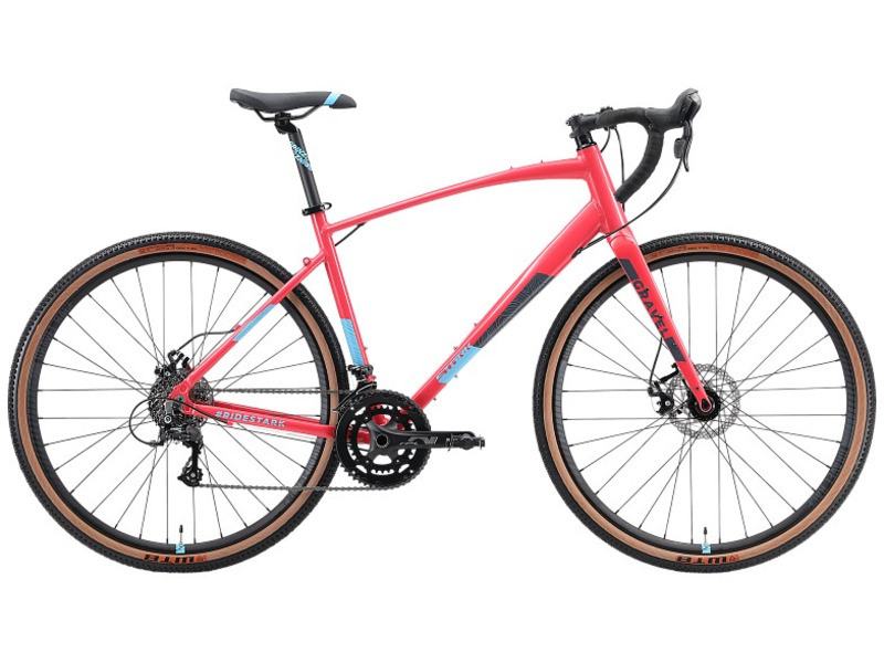 Шоссейный велосипед Stark Gravel 700.5 D, год 2024, цвет Красный-Голубой, ростовка 20