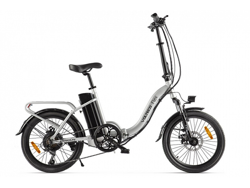 Электровелосипед Volteco Flex, год 2024, цвет Серебристый