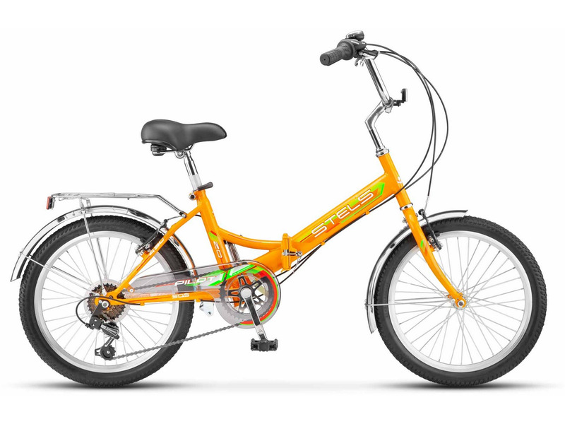 Складной велосипед Stels Pilot 450 V 20 Z010, год 2023, цвет Оранжевый, ростовка 13.5