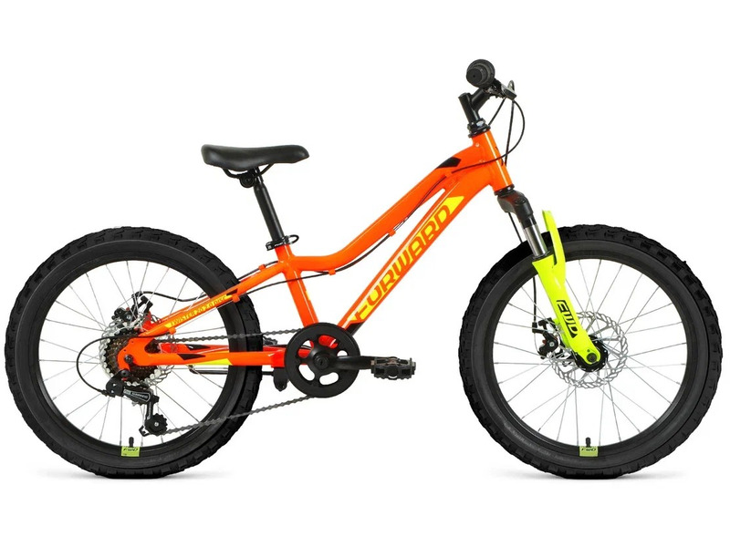 Детский велосипед Forward Twister 20 2.0 D, год 2024, цвет Оранжевый-Желтый