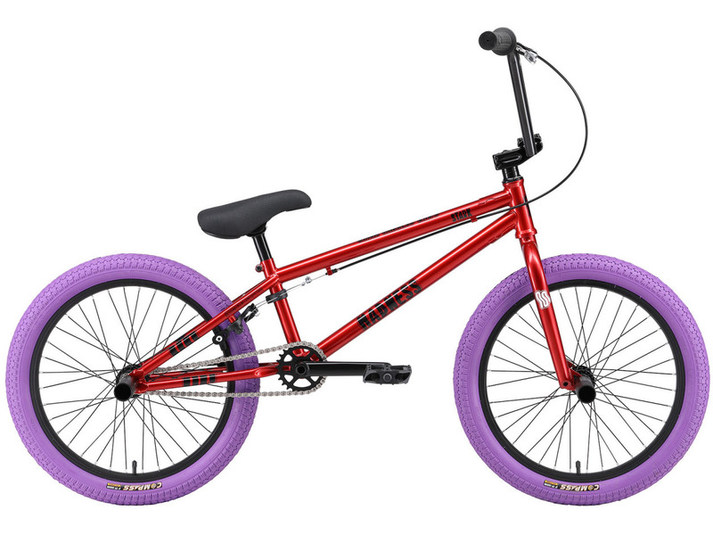 Экстремальный велосипед Stark Madness BMX 5 Cr-Mo, год 2025, цвет Красный-Фиолетовый