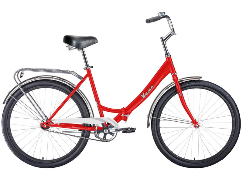 Складной велосипед Forward Кама 26, год 2024, цвет Красный-Серебристый, ростовка 18.5