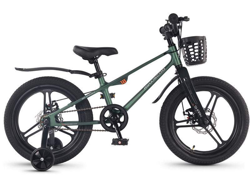 

Детский велосипед Maxiscoo Shark Pro 18, год 2026, цвет Зеленый, Shark Pro 18, год 2026, цвет Зеленый