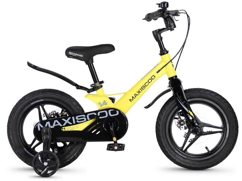 

Детский велосипед Maxiscoo Space Deluxe Plus 14, год 2026, цвет Желтый, Space Deluxe Plus 14, год 2026, цвет Желтый